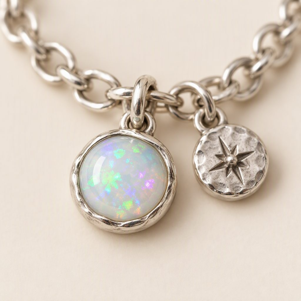 暹罗银 charm 手链 · detail